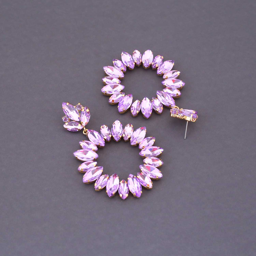 Purple Zinachi Chandbalis