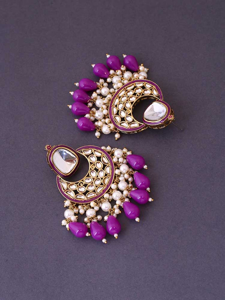 Purple Aabriti Chandbalis