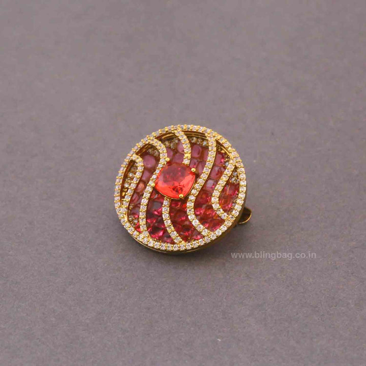 Rani Crystal Swril Brooch