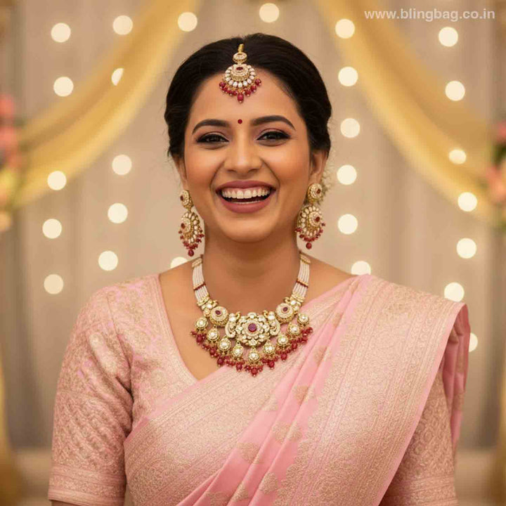Rani Iniya Kundan Jewellery Set