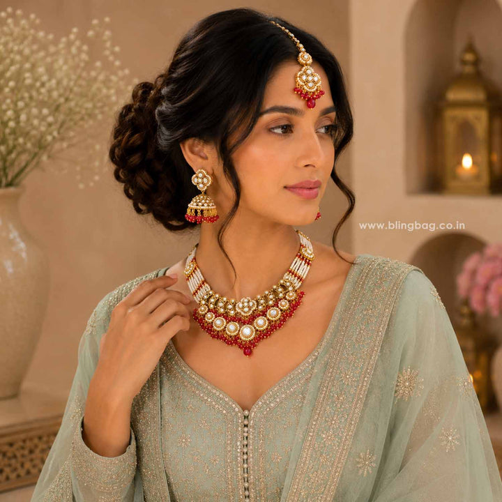 Rani Lahari Kundan Jewellery Set