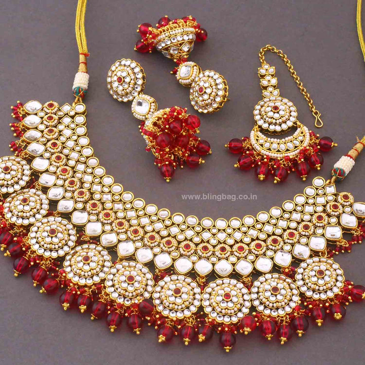 Rani Naisha Kundan Jewellery Set