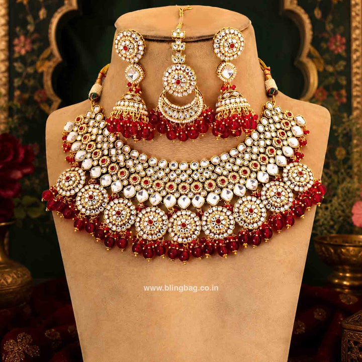 Rani Naisha Kundan Jewellery Set