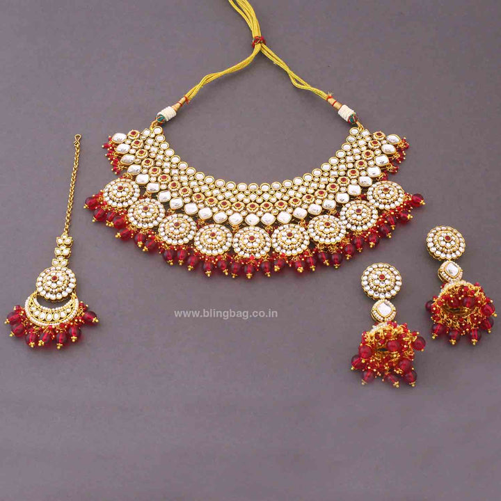 Rani Naisha Kundan Jewellery Set
