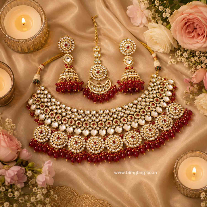 Rani Naisha Kundan Jewellery Set