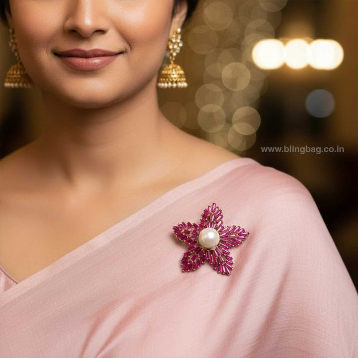 Rani Petal Pearl Brooch