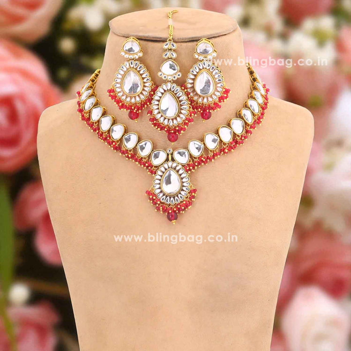 Rani Qanita Kundan Jewellery Set