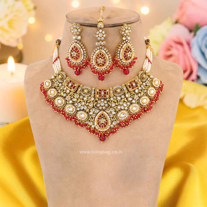 Rani Roshnika Kundan Jewellery Set