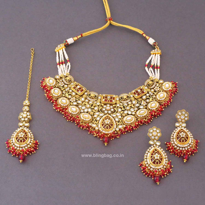 Rani Roshnika Kundan Jewellery Set