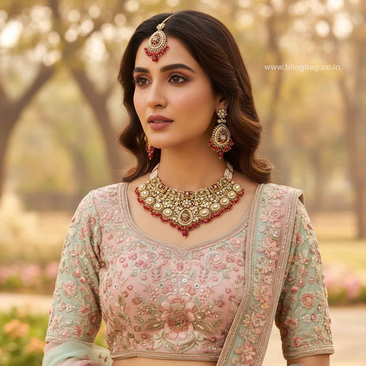 Rani Roshnika Kundan Jewellery Set