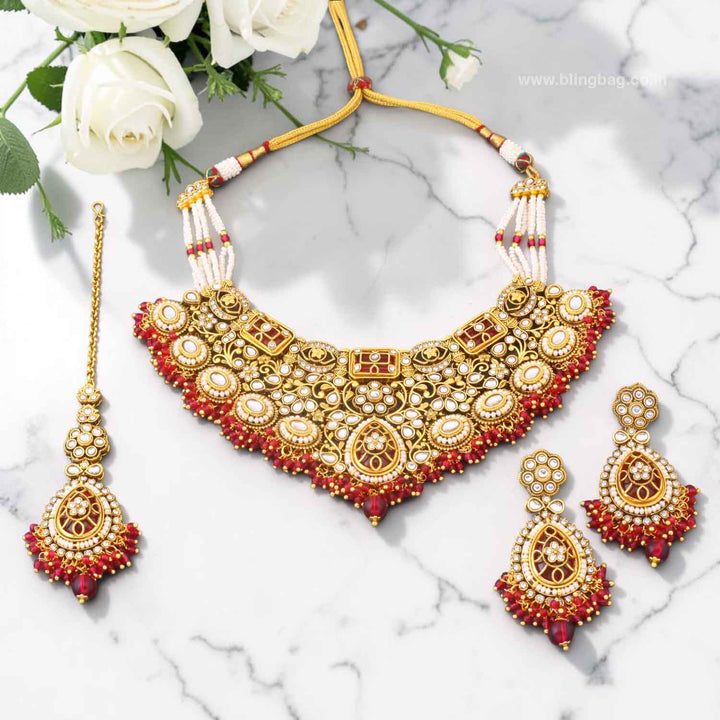 Rani Roshnika Kundan Jewellery Set