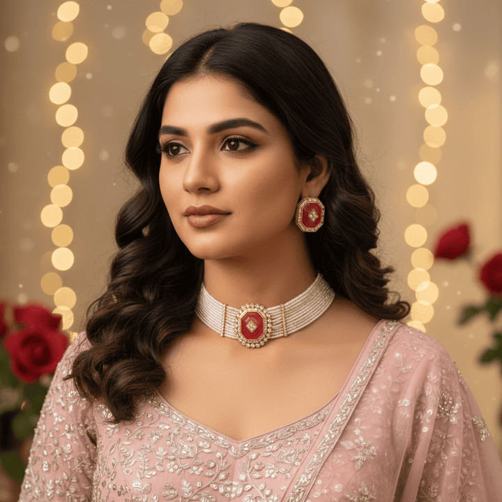 Rani Tithi Kundan Jewellery Set