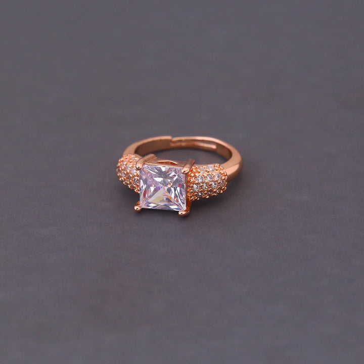 Rose Gold Abeeha Zirconia Ring