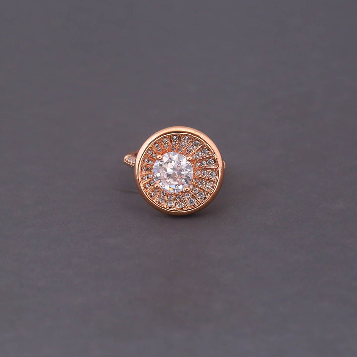 Rose Gold Aiyla Zirconia Ring