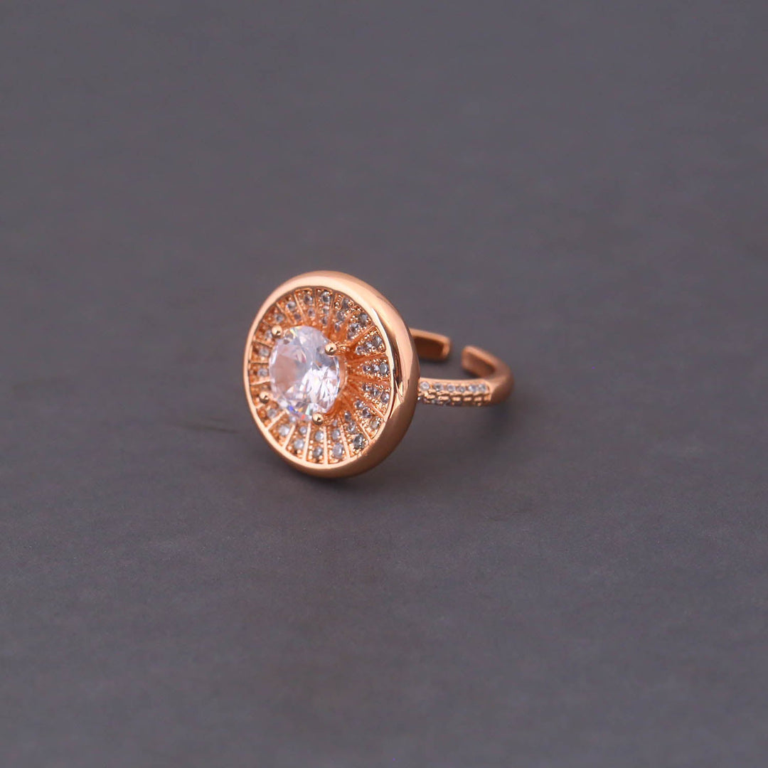 Rose Gold Aiyla Zirconia Ring