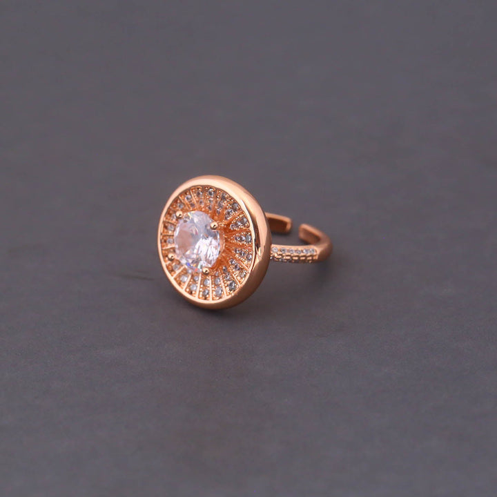 Rose Gold Aiyla Zirconia Ring