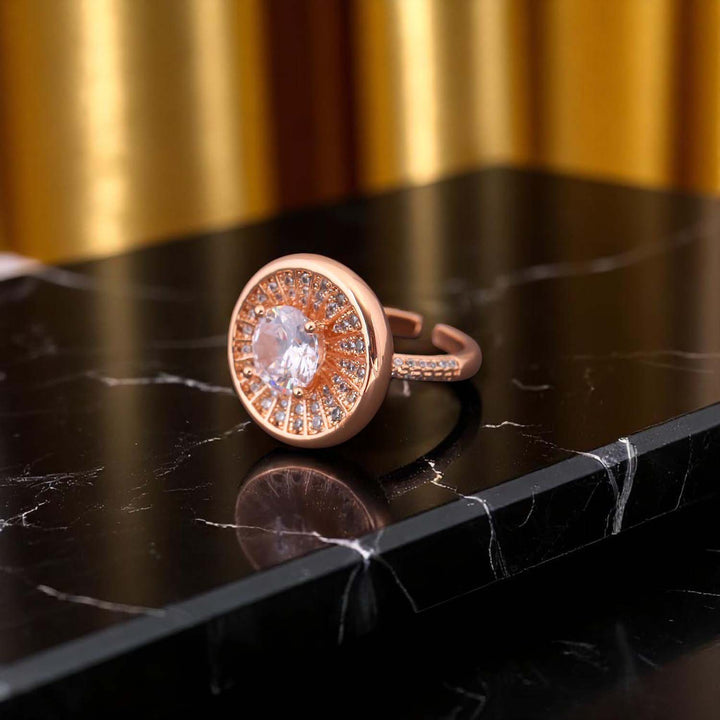Rose Gold Aiyla Zirconia Ring