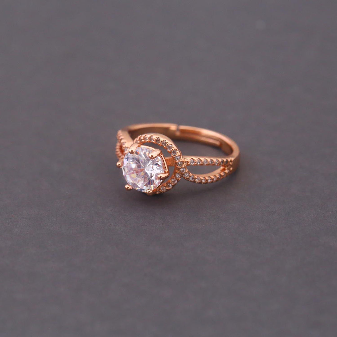 Rose Gold Ameera Zirconia Ring