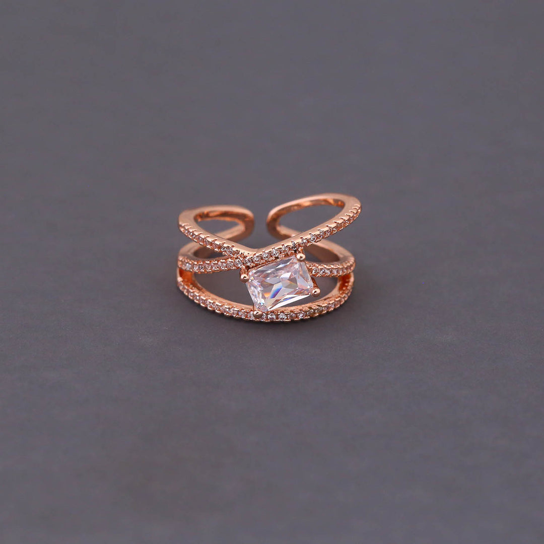 Rose Gold Amiyah Zirconia Ring