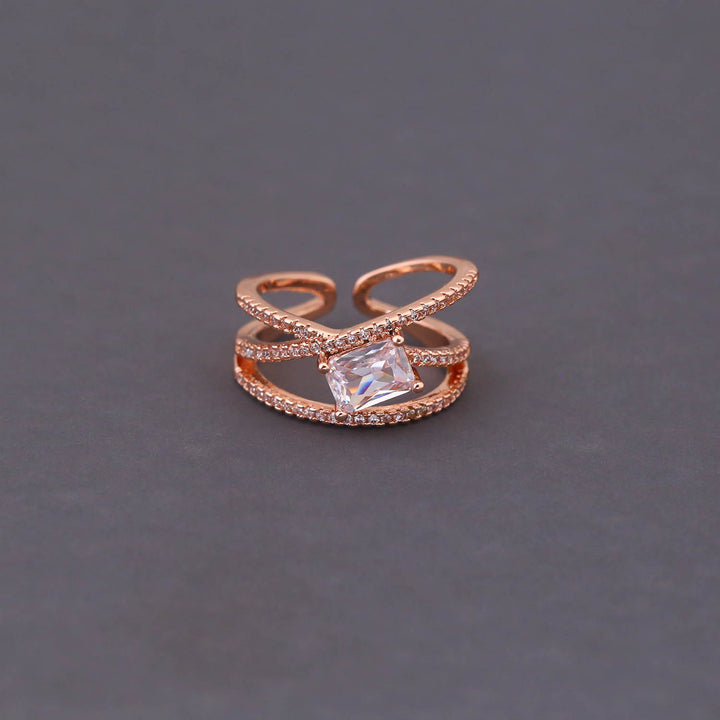Rose Gold Amiyah Zirconia Ring