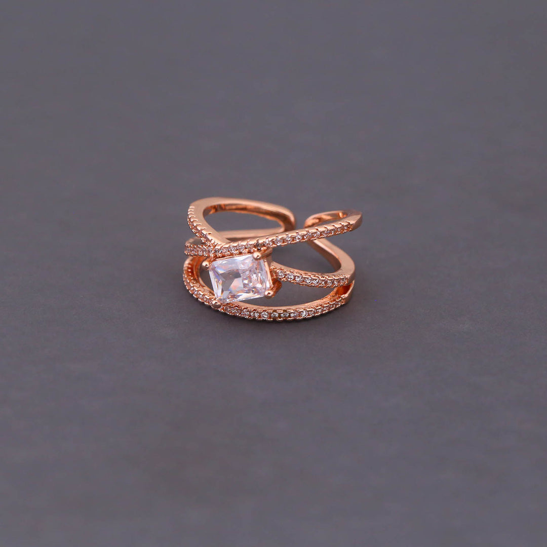 Rose Gold Amiyah Zirconia Ring