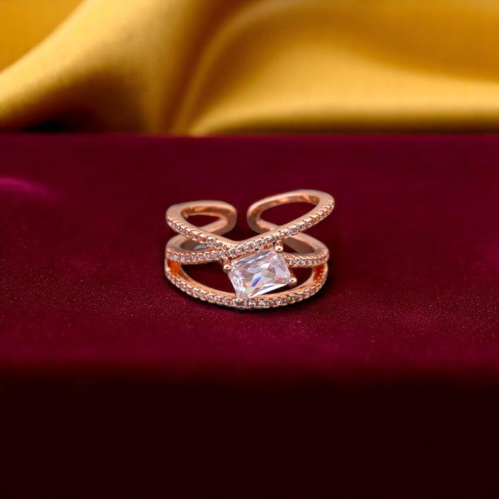 Rose Gold Amiyah Zirconia Ring