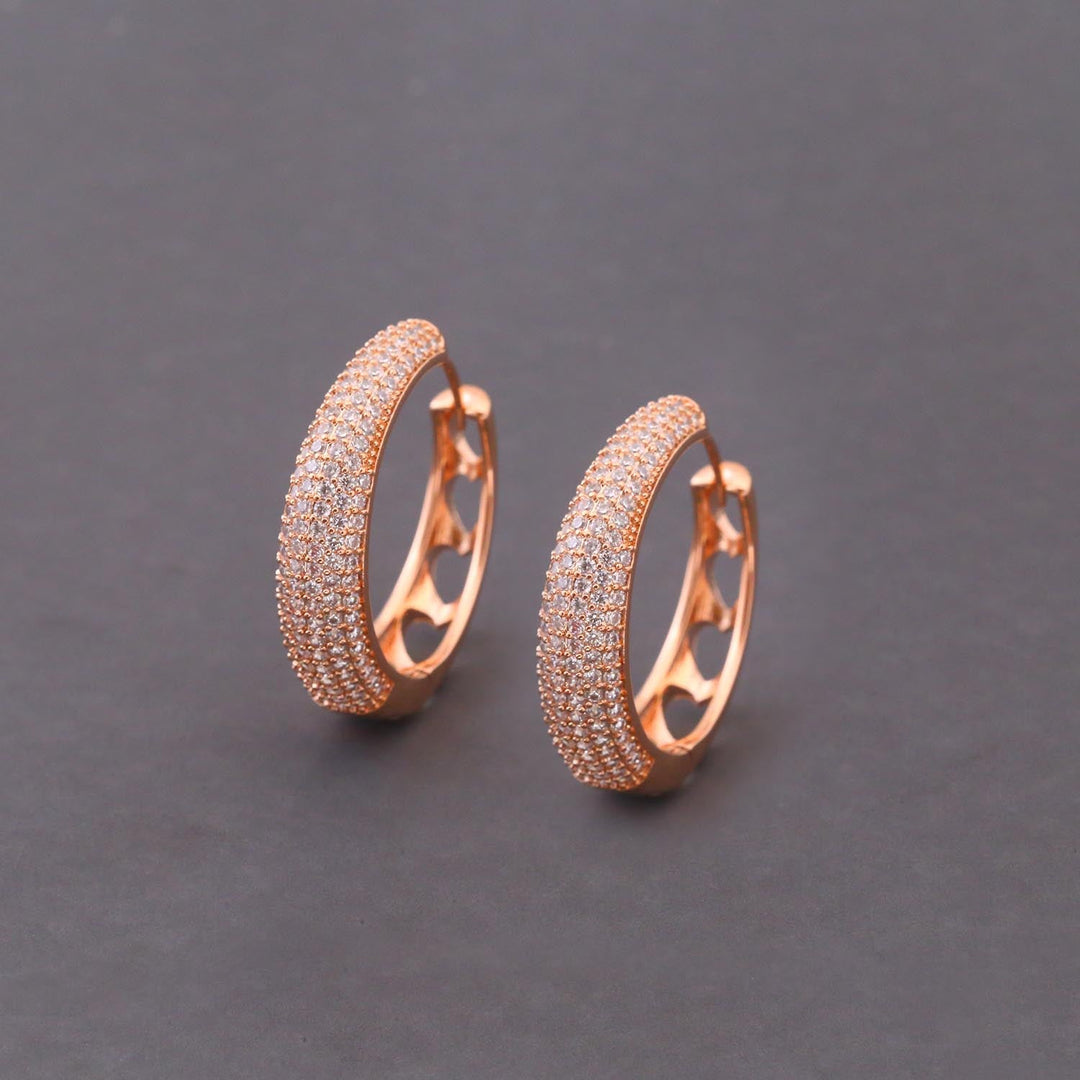 Rose Gold Daria Zirconia Hoops