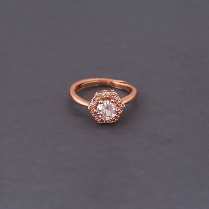 Rose Gold Erica Zirconia Ring