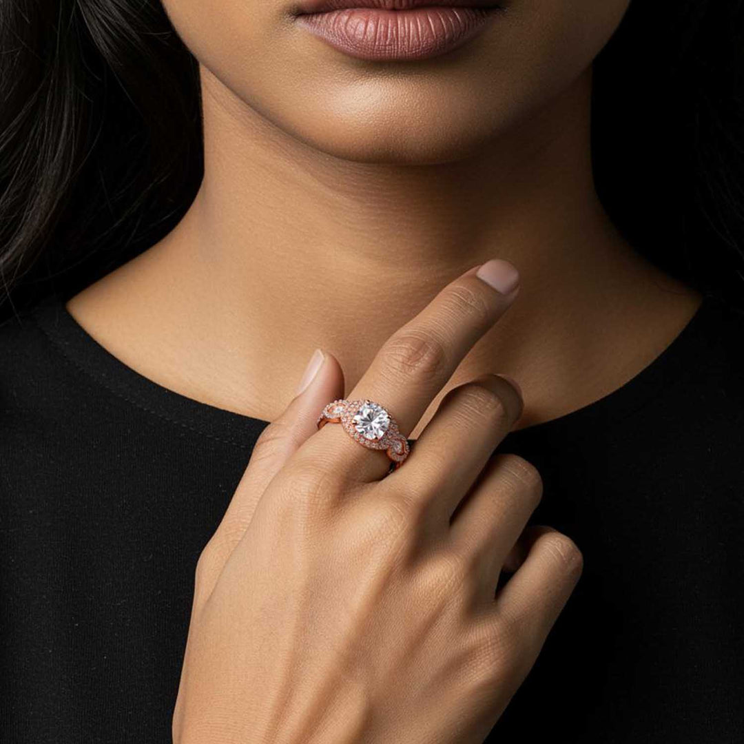 Rose Gold Gloria Zirconia Ring