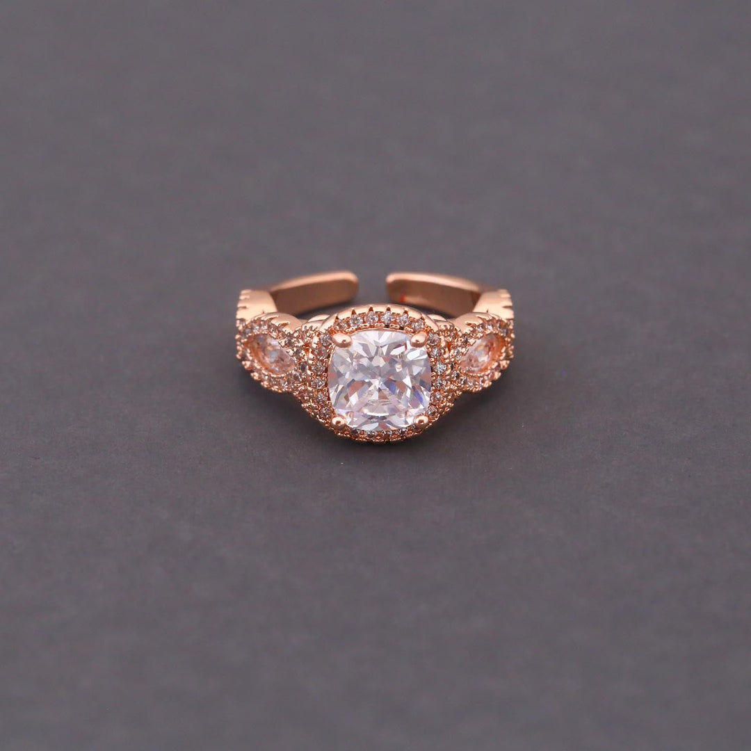 Rose Gold Gloria Zirconia Ring