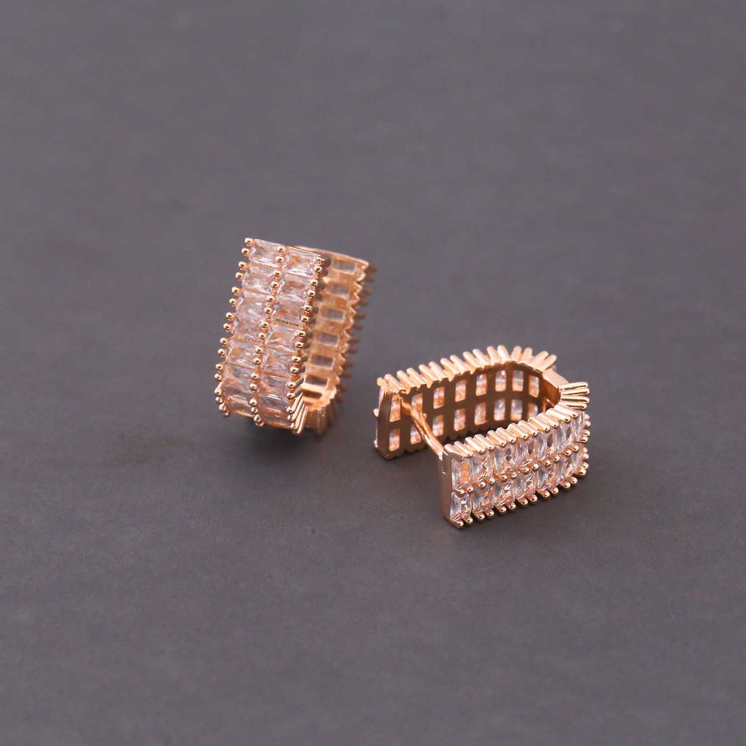 Rose Gold Hailey Zirconia Studs