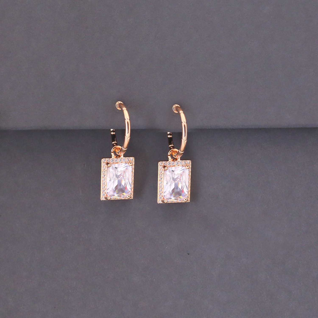 Rose Gold Maisy Zirconia Danglers