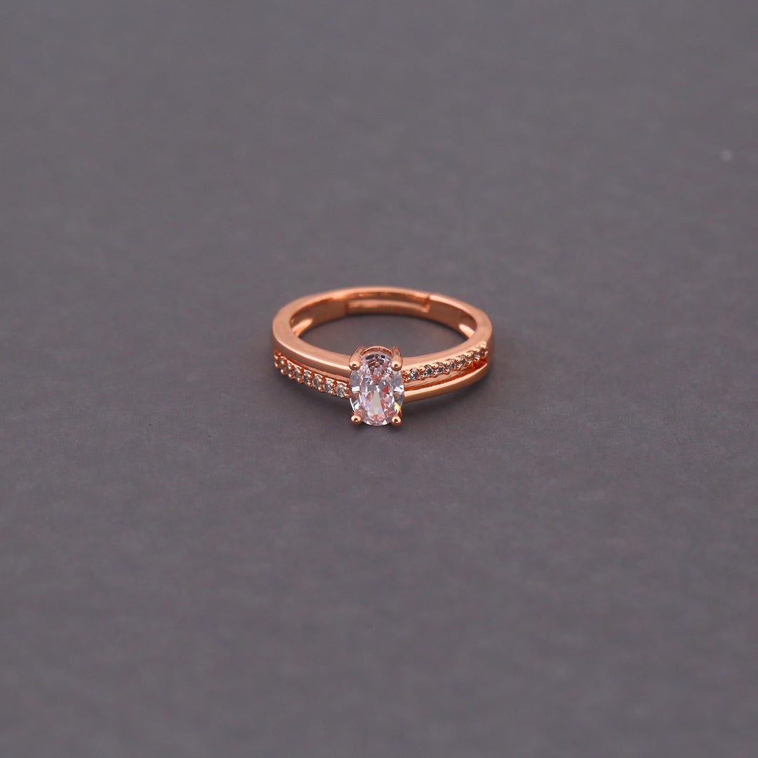 Rose Gold Melisa Zirconia Ring