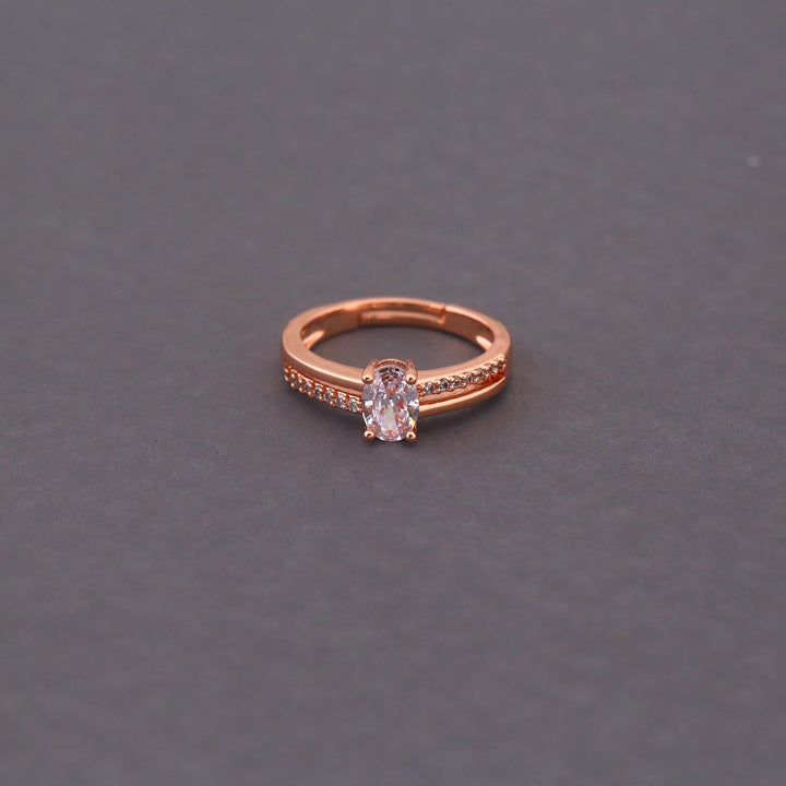 Rose Gold Melisa Zirconia Ring