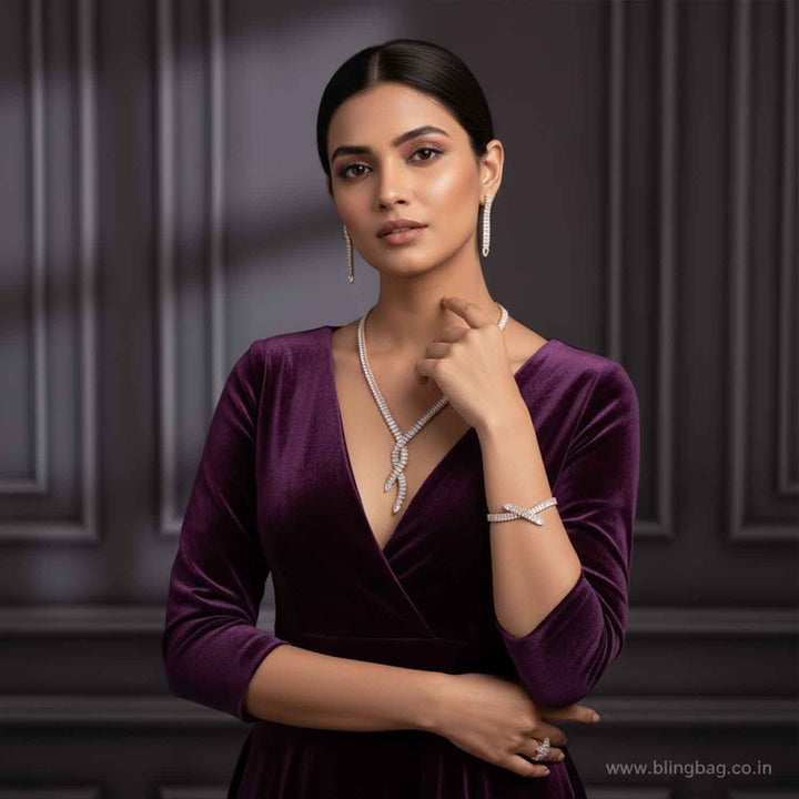 Rose Gold Nataliee Zirconia Combo Set