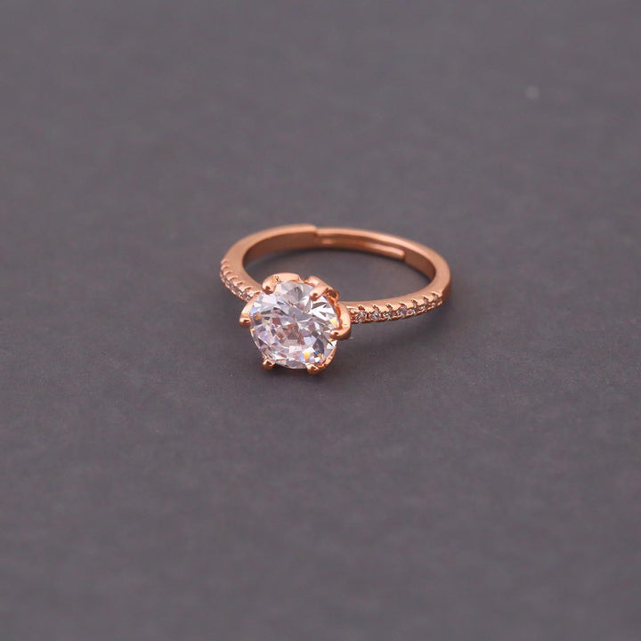 Rose Gold Pixie Zirconia Ring