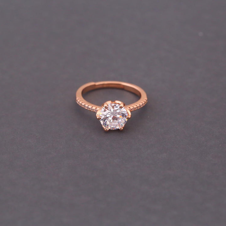 Rose Gold Pixie Zirconia Ring