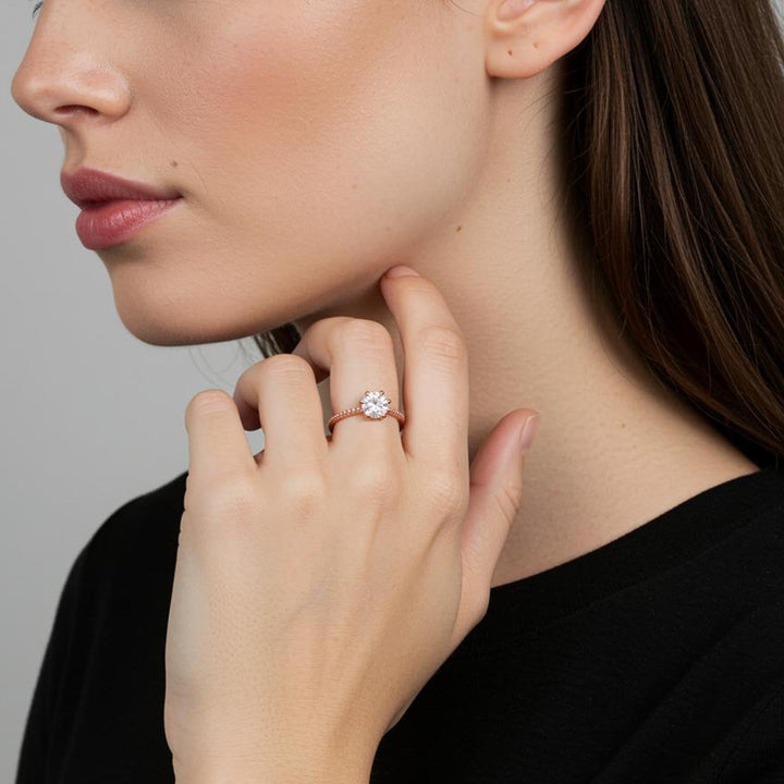 Rose Gold Pixie Zirconia Ring