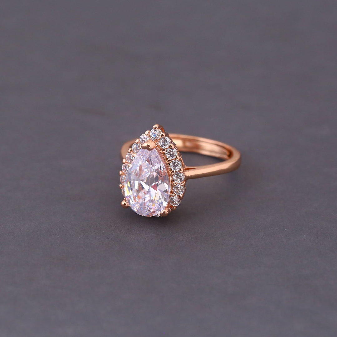Rose Gold Raeya Zirconia Ring