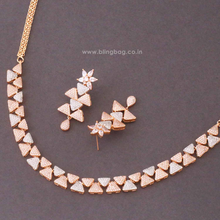 Rose Gold Riey Zirconia Jewellery Set