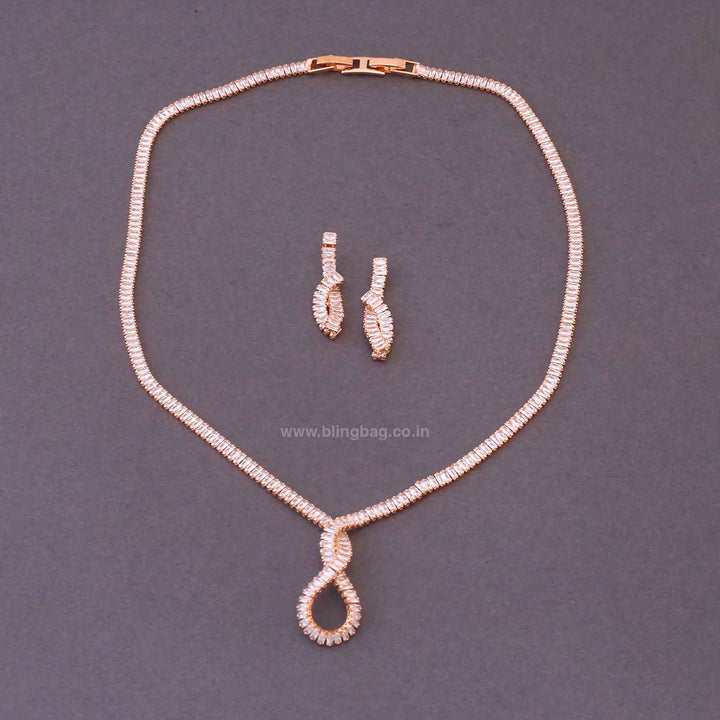 Rose Gold Stellaa Zirconia Combo Set