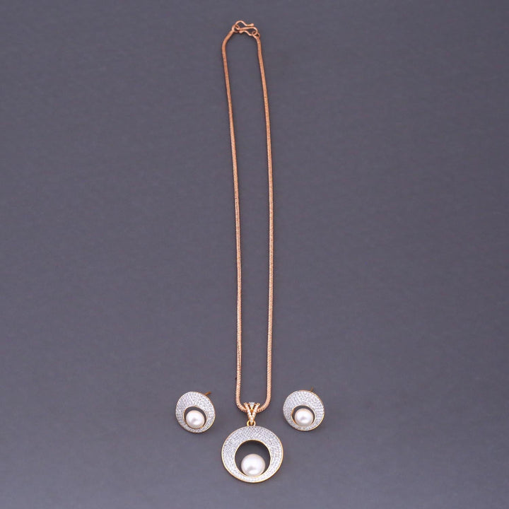 Rose Gold Tillie Zirconia Pendant Set