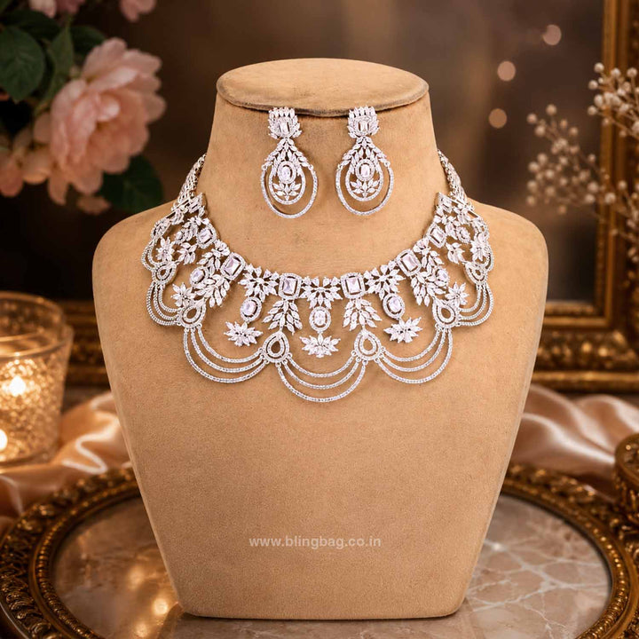 Silver Krisse Zirconia Jewellery Set- New Arrivals