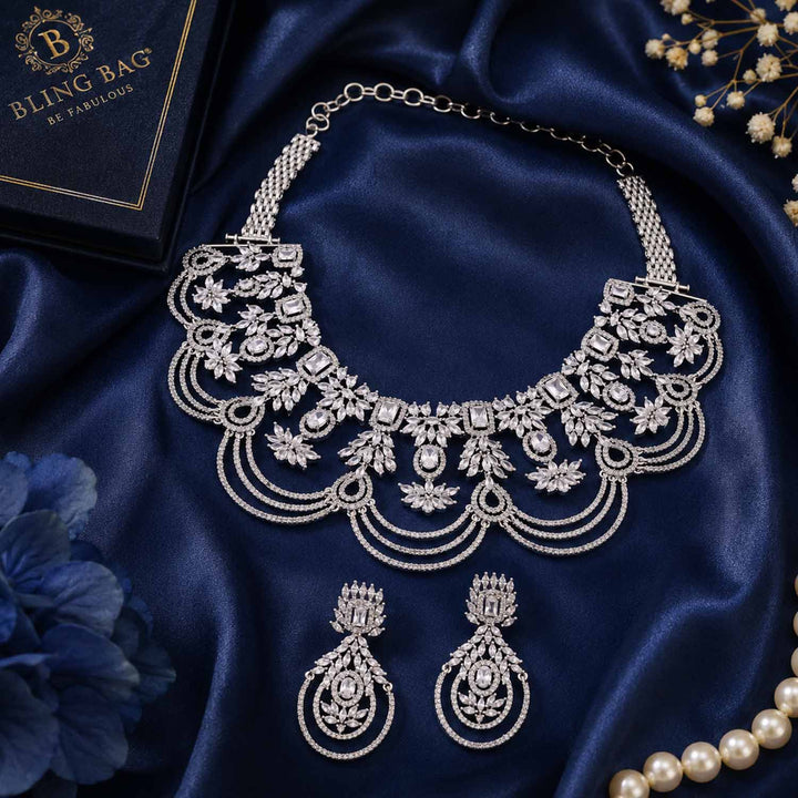 Silver Krisse Zirconia Jewellery Set- New Arrivals