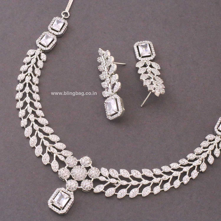 Silver Lucyie Zirconia Jewellery Set