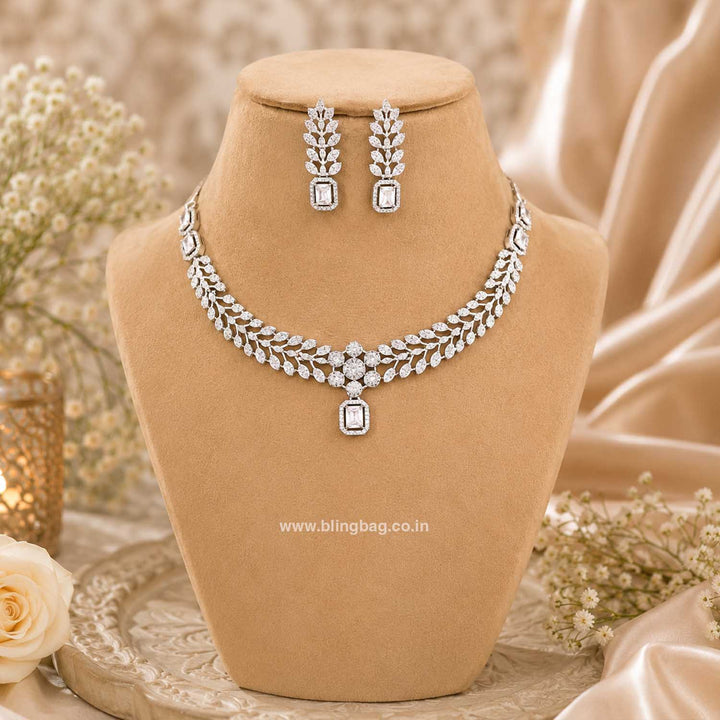 Silver Lucyie Zirconia Jewellery Set