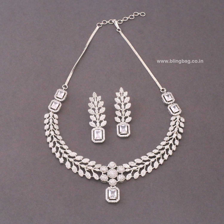 Silver Lucyie Zirconia Jewellery Set