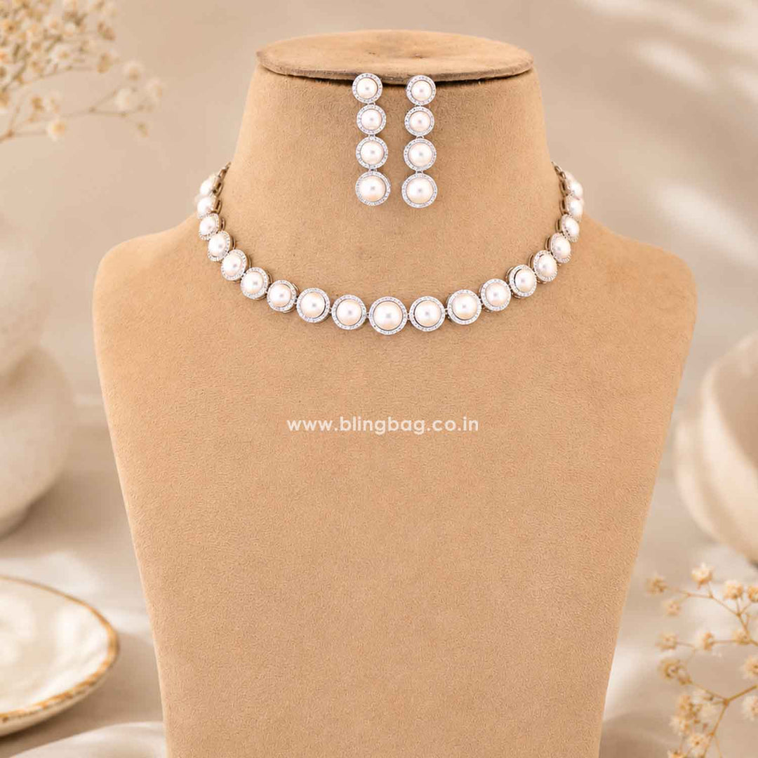 Silver Mirshey Zirconia Jewellery Set