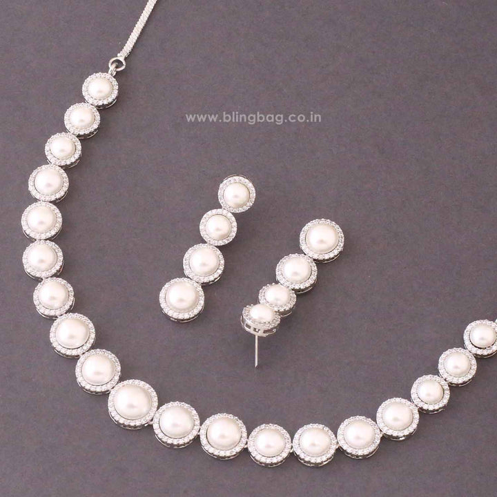 Silver Mirshey Zirconia Jewellery Set