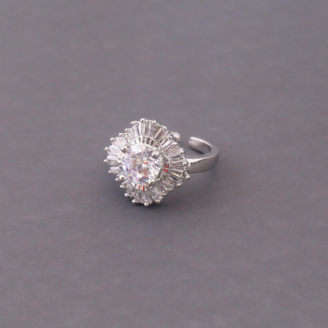 Silver Ovira Zirconia Ring